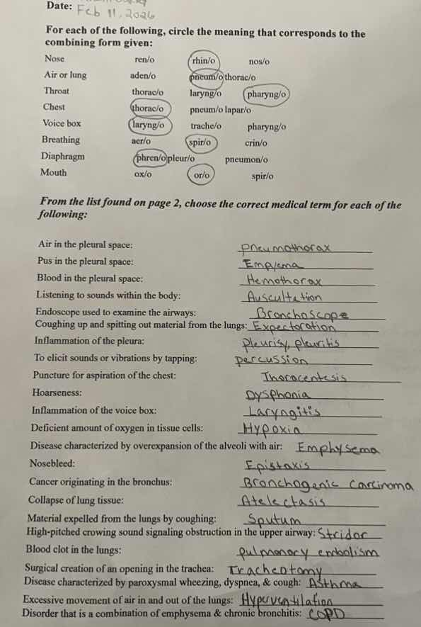 date: feb 11, 2026 for each of the following, circle the meaning that c…