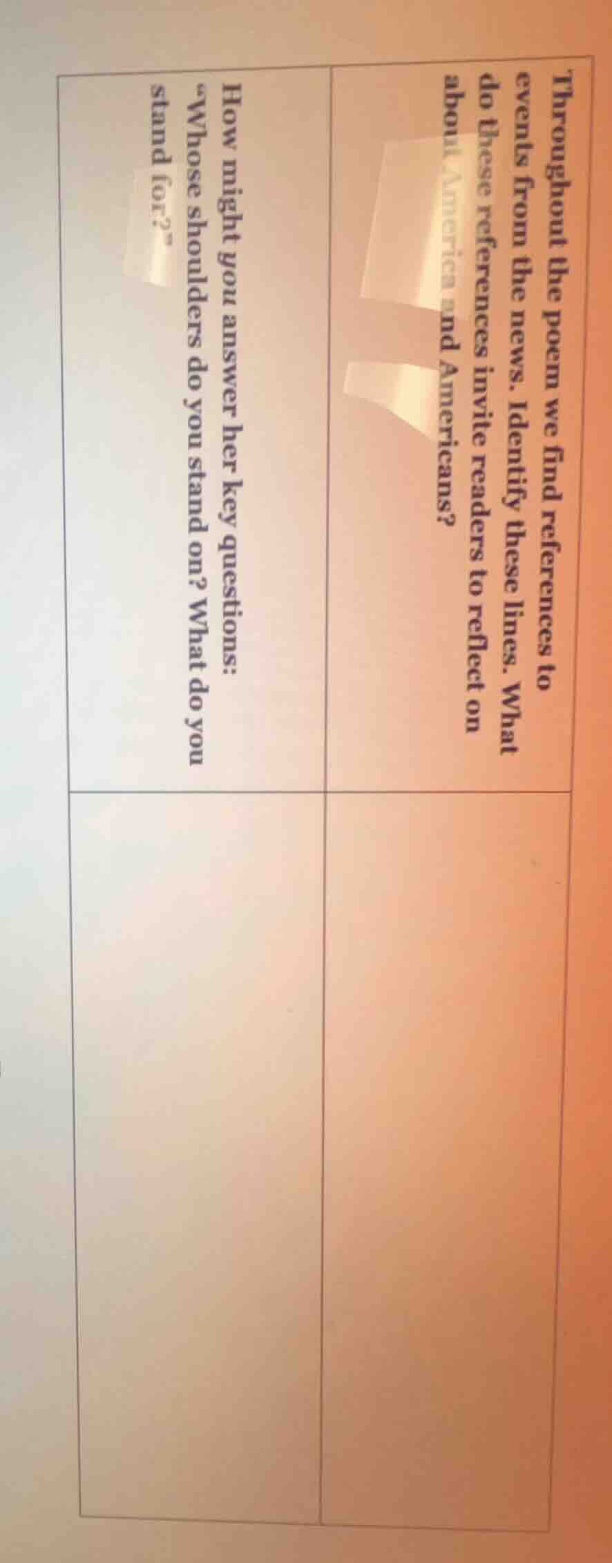 throughout the poem we find references to events from the news. identif…