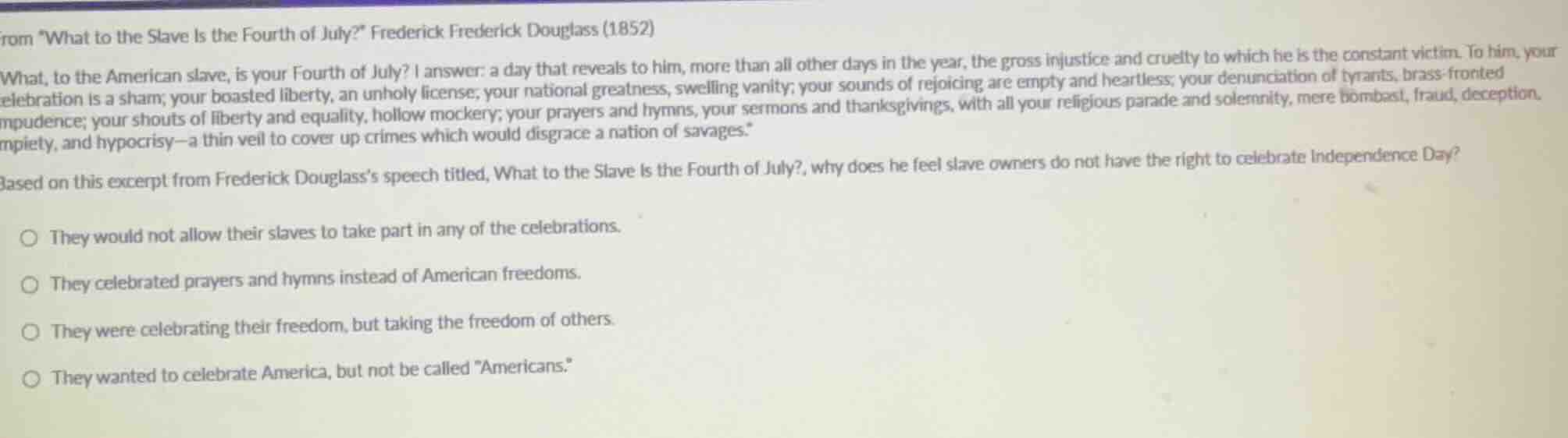 from \what to the slave is the fourth of july?\ frederick douglass (185…
