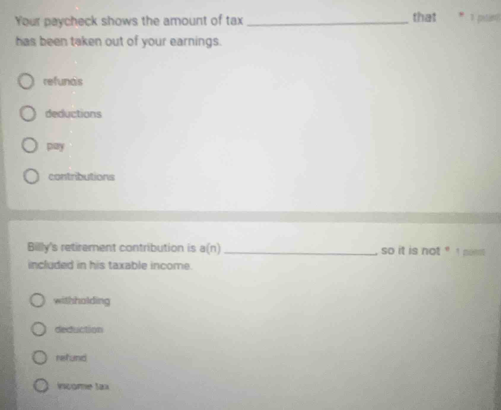 your paycheck shows the amount of tax ____________ that has been taken …