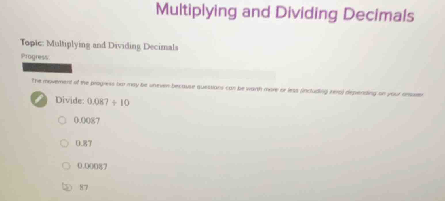 multiplying and dividing decimals topic: multiplying and dividing decim…