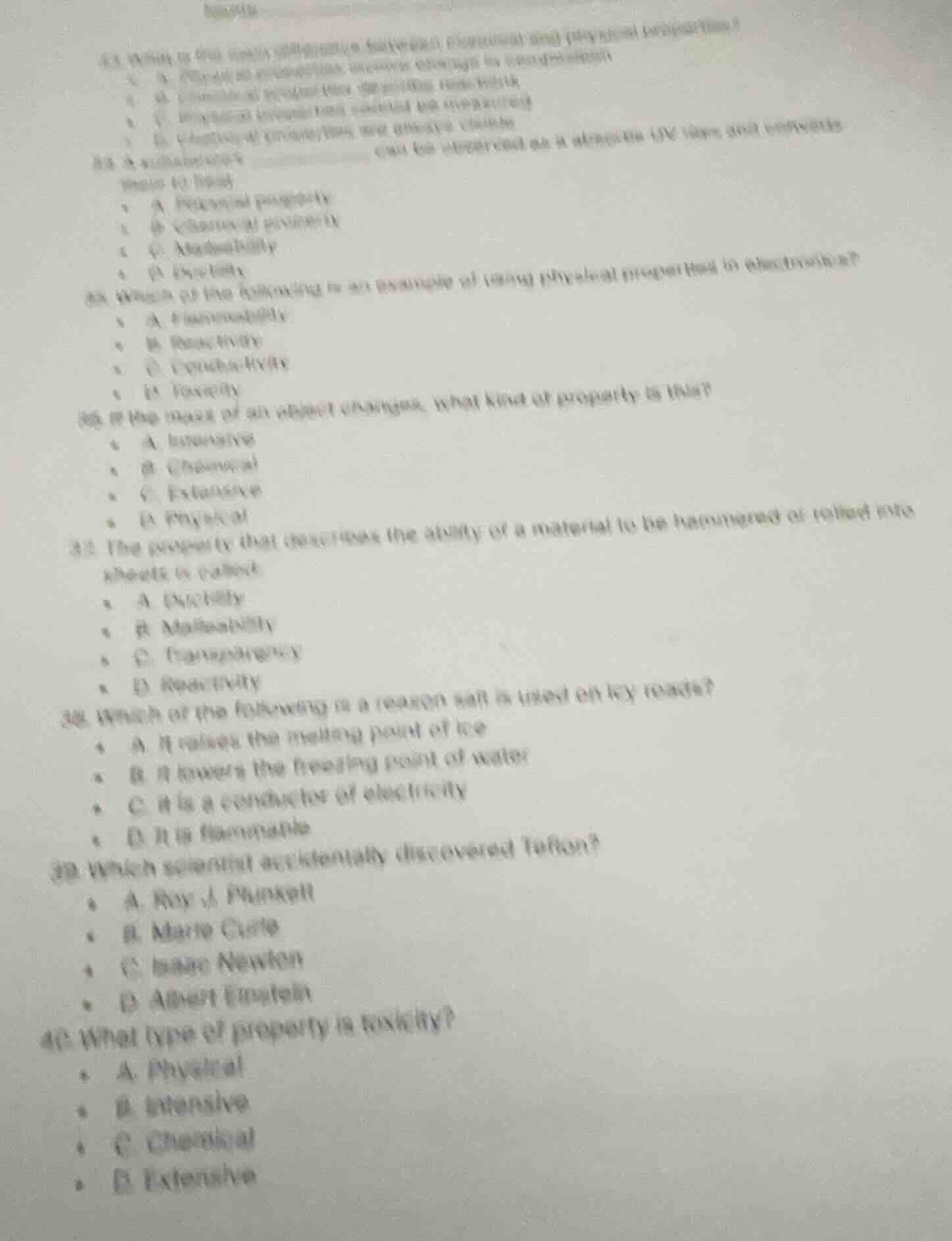 33. question text unclear a. option a text unclear b. option b text unc…