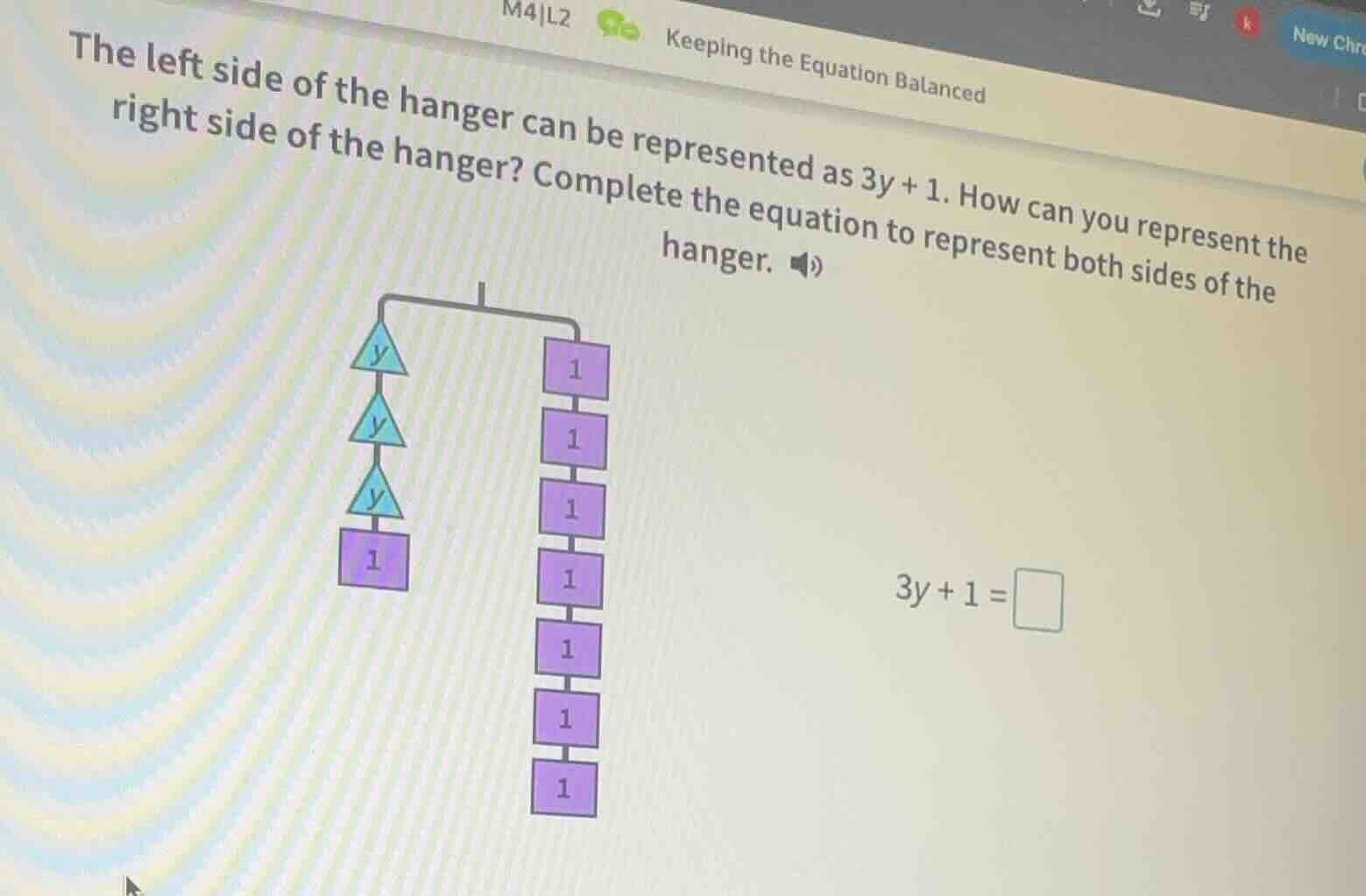 m4|l2 keeping the equation balanced the left side of the hanger can be …