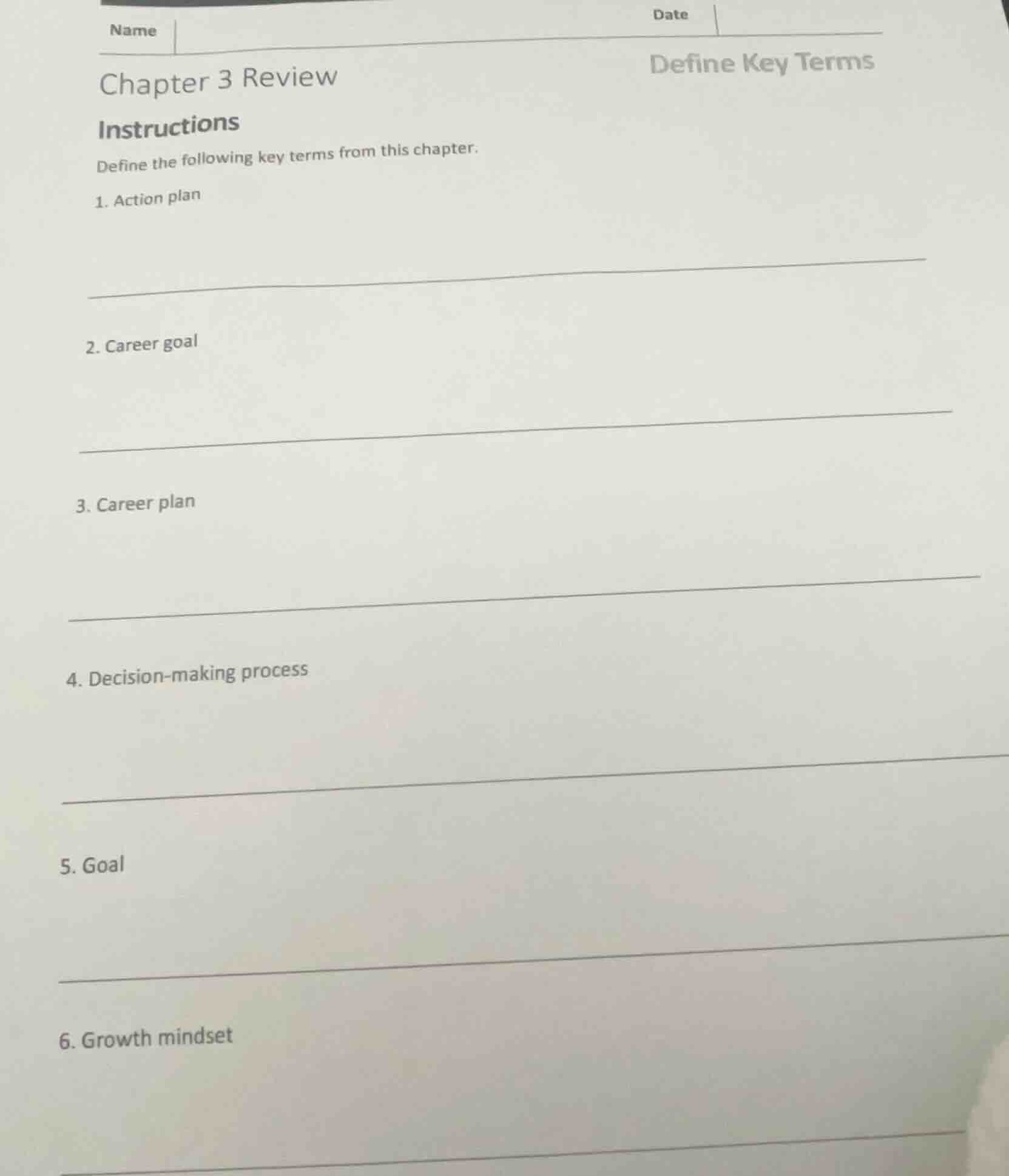 name date chapter 3 review define key terms instructions define the fol…