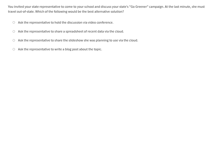 you invited your state representative to come to your school and discus…