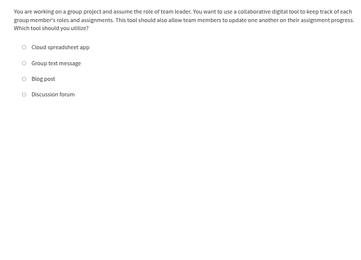 you are working on a group project and assume the role of team leader. …