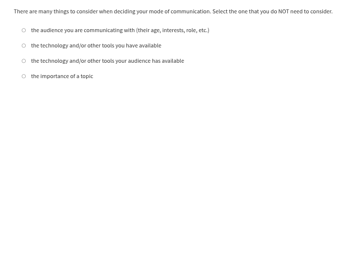 there are many things to consider when deciding your mode of communicat…
