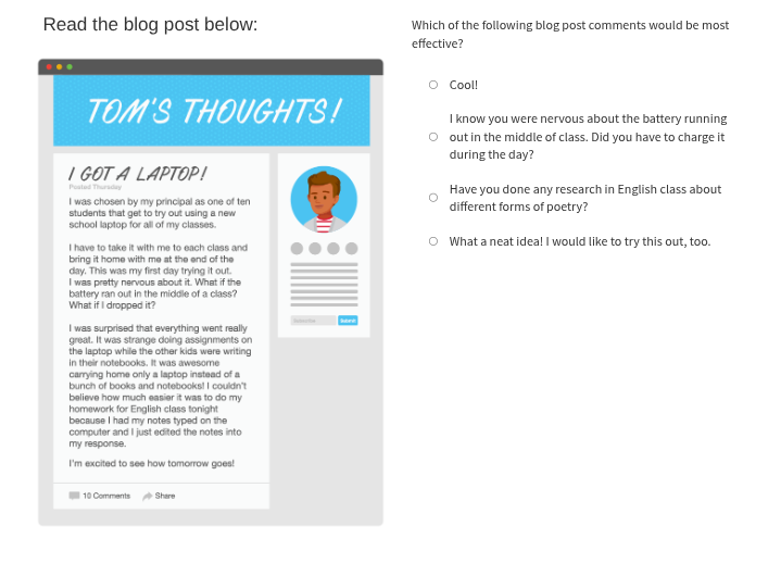 read the blog post below: toms thoughts! i got a laptop! i was chosen b…