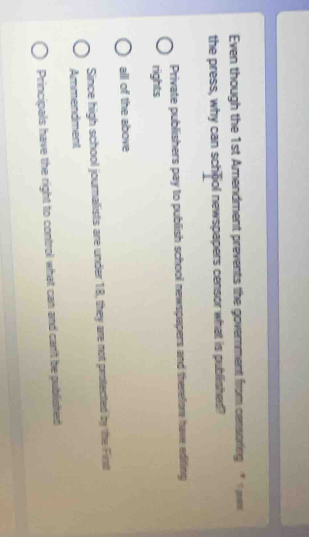 even though the 1st amendment prevents the government from censoring th…