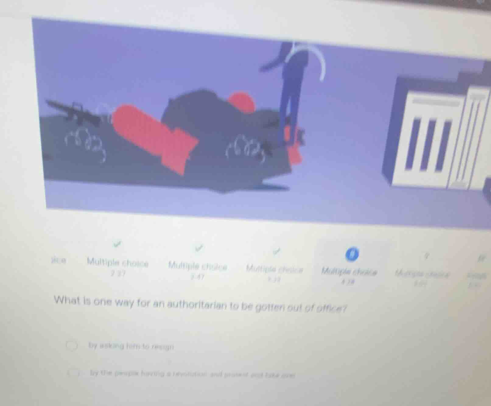 what is one way for an authoritarian to be gotten out of office? by ask…