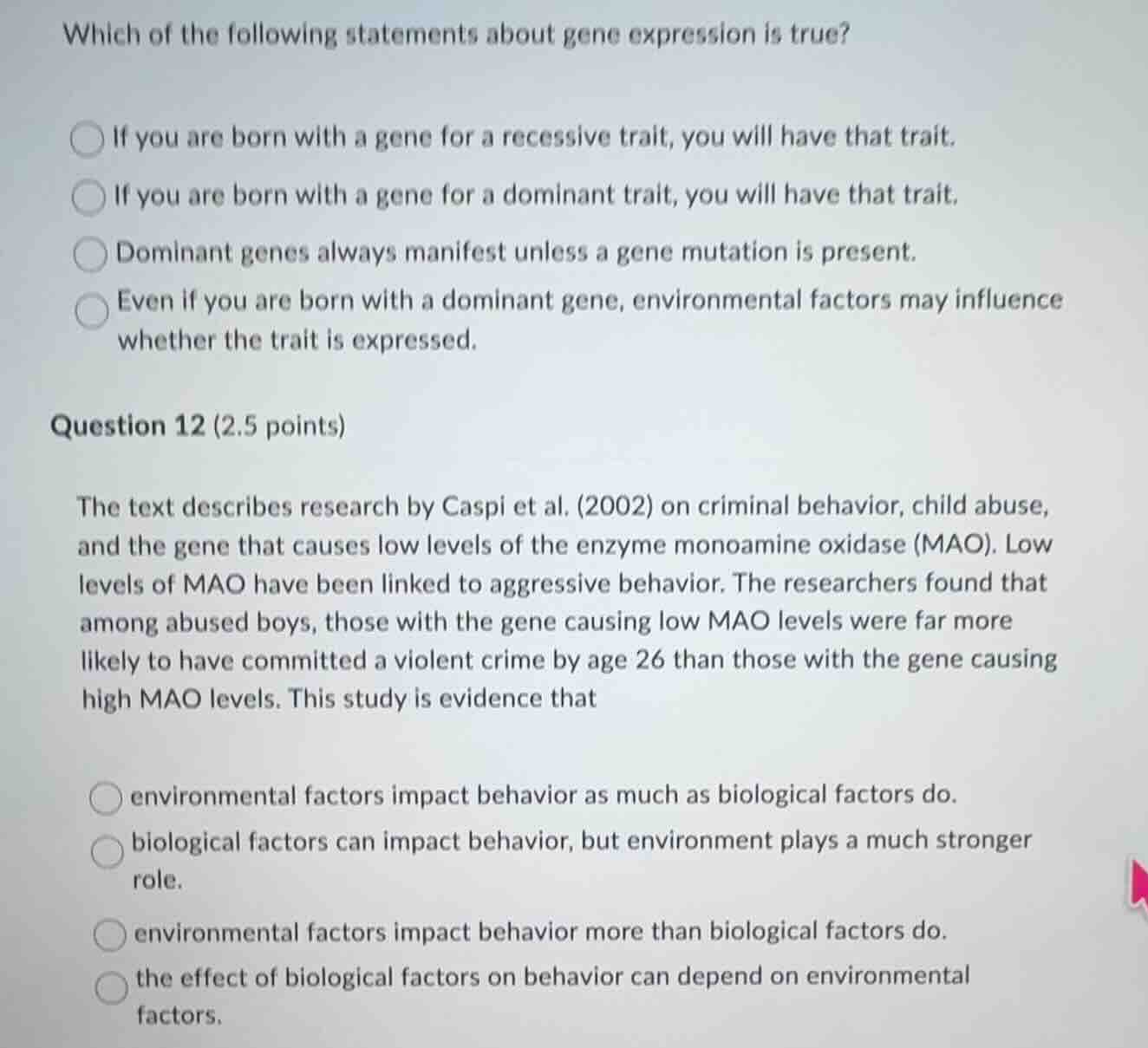 which of the following statements about gene expression is true? if you…