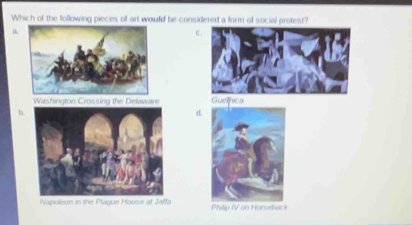 which of the following pieces of art would be considered a form of soci…