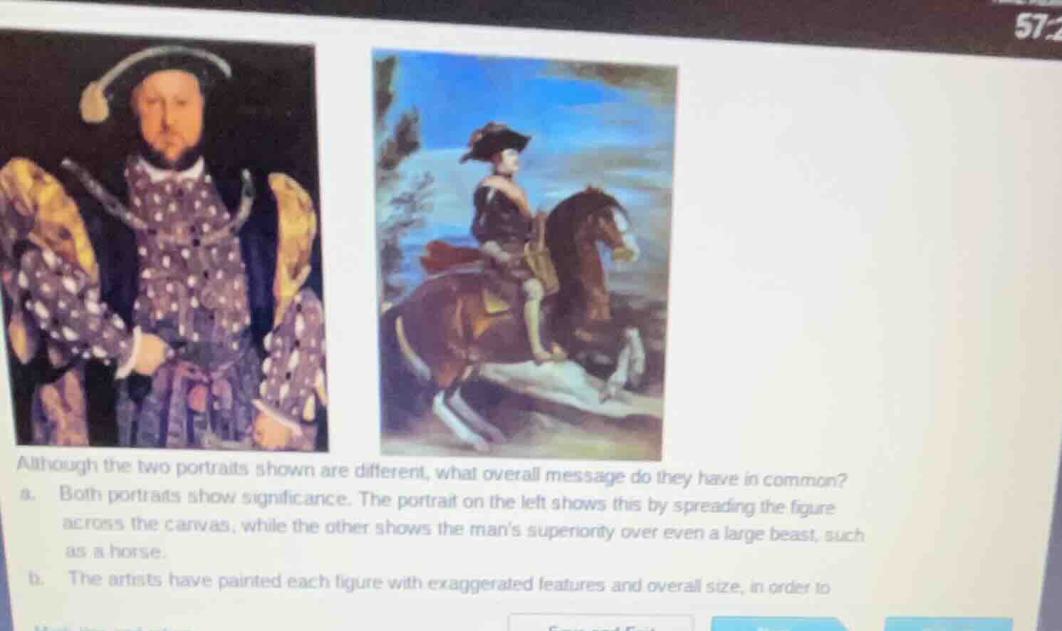 although the two portraits shown are different, what overall message do…