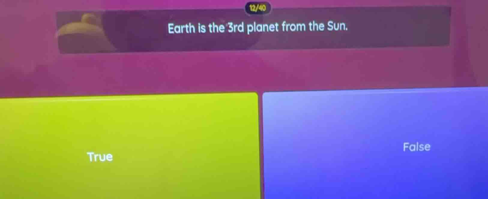 earth is the 3rd planet from the sun. true false