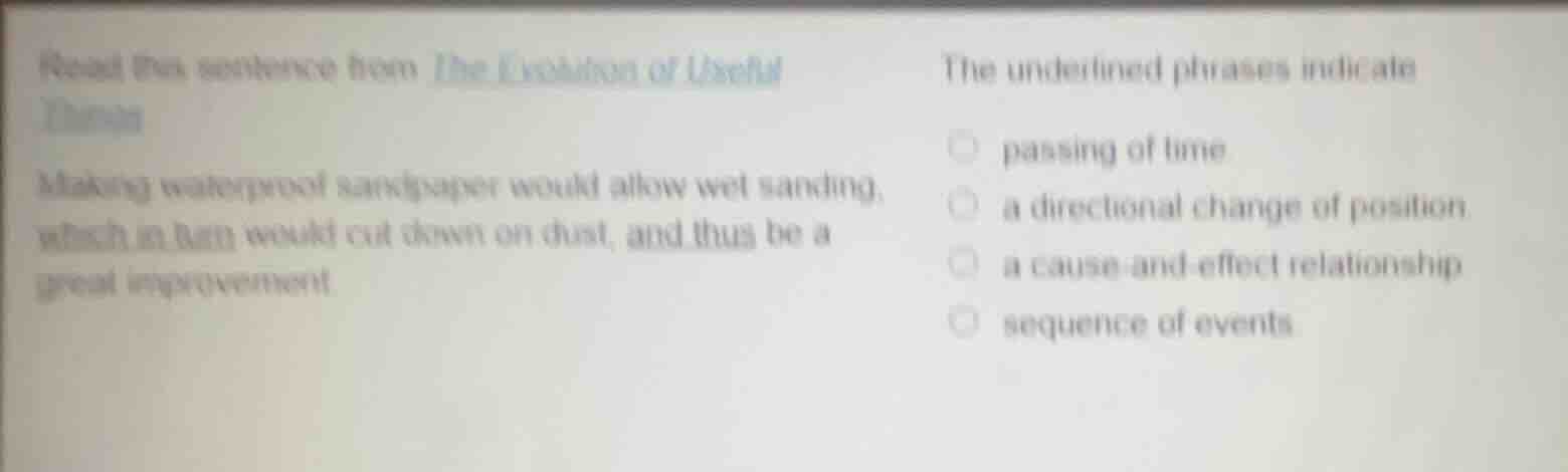 read the sentence from the evolution of useful things making waterproof…