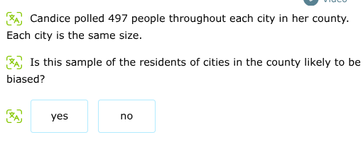 candice polled 497 people throughout each city in her county. each city…