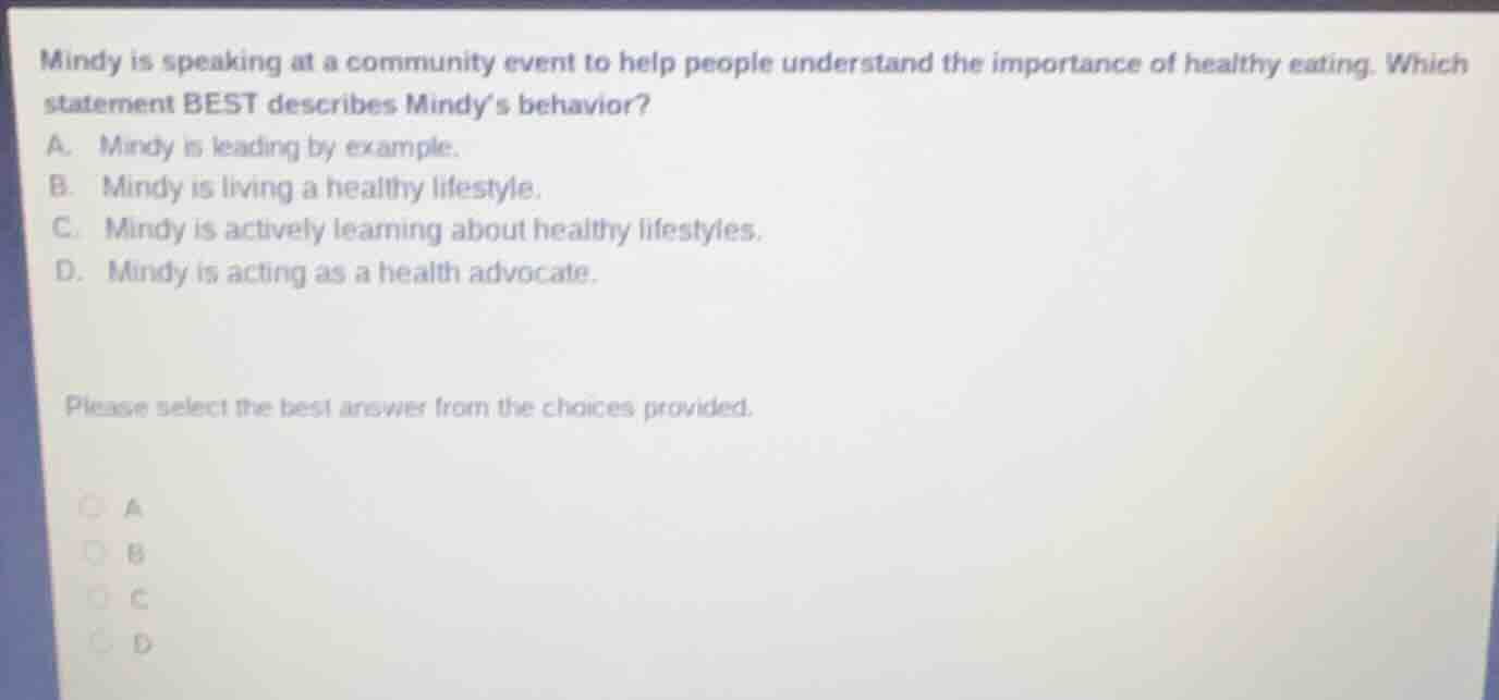 mindy is speaking at a community event to help people understand the im…