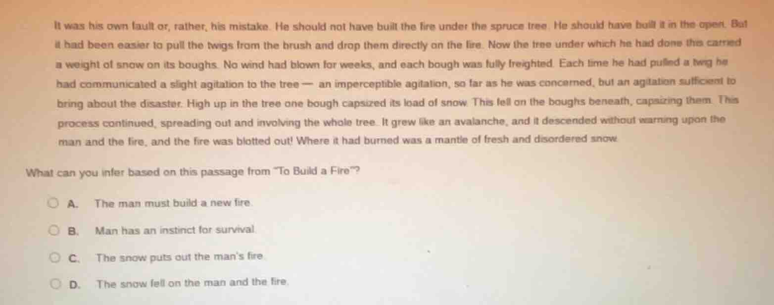 it was his own fault or, rather, his mistake. he should not have built …