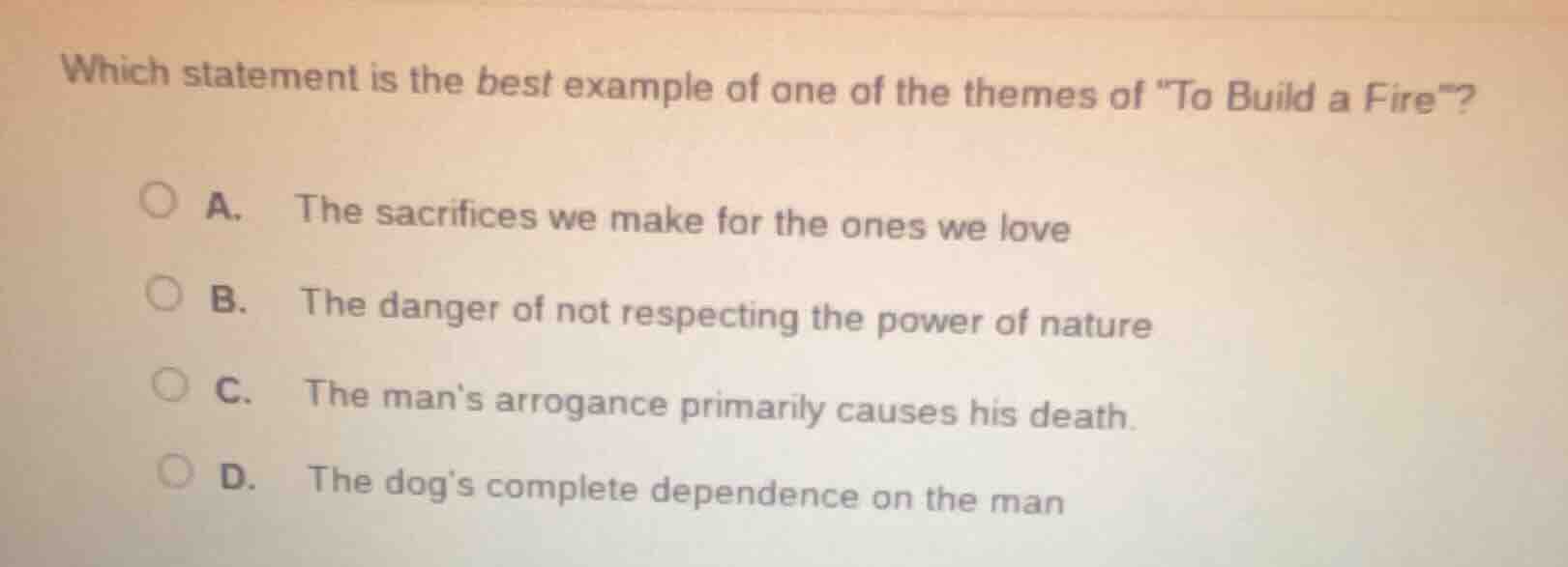 which statement is the best example of one of the themes of to build a …