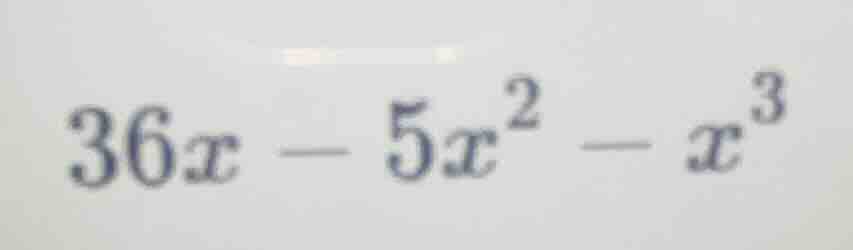 36x - 5x² - x³