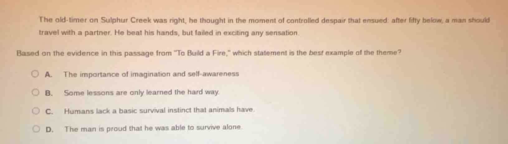 the old - timer on sulphur creek was right, he thought in the moment of…