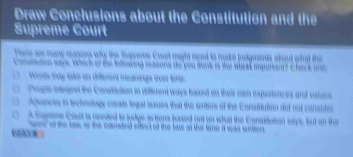 draw conclusions about the constitution and the supreme court there are…