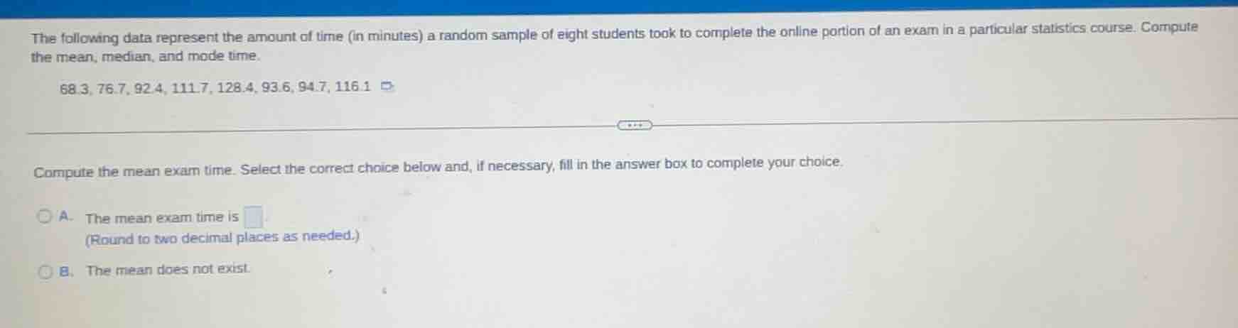 the following data represent the amount of time (in minutes) a random s…