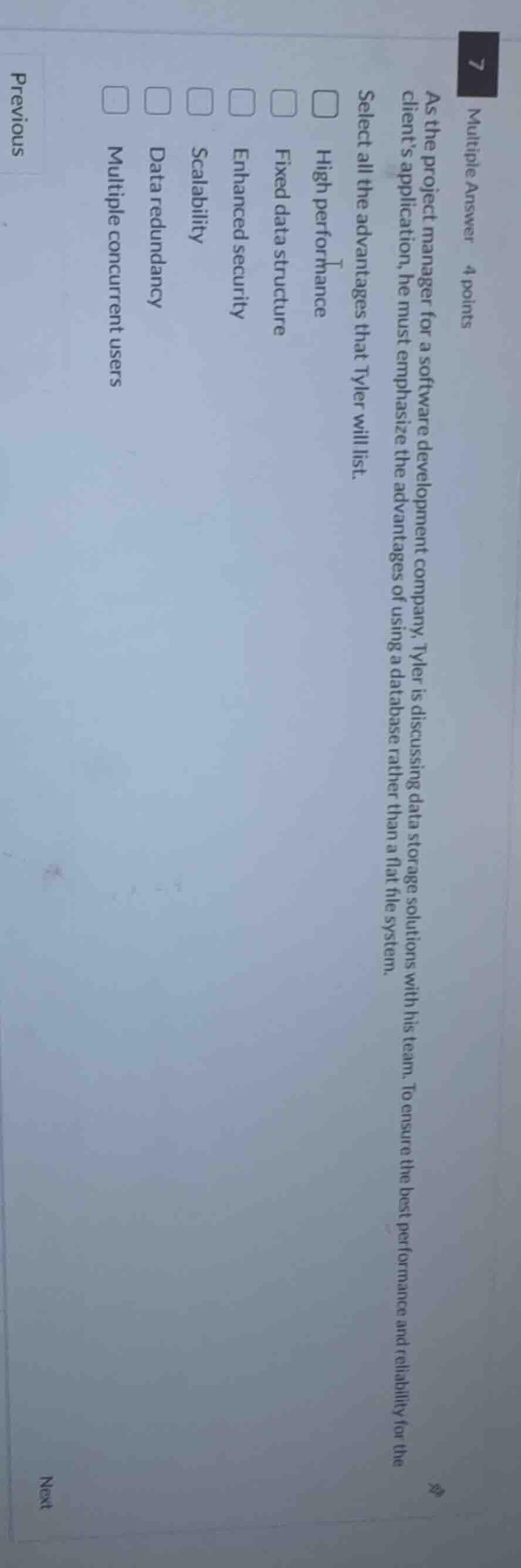 multiple answer 4 points as the project manager for a software developm…