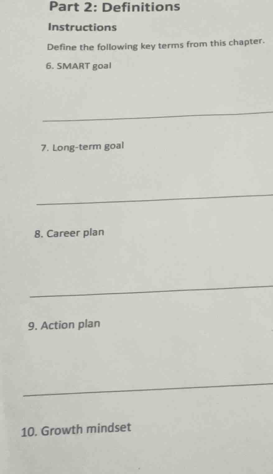 part 2: definitions instructions define the following key terms from th…