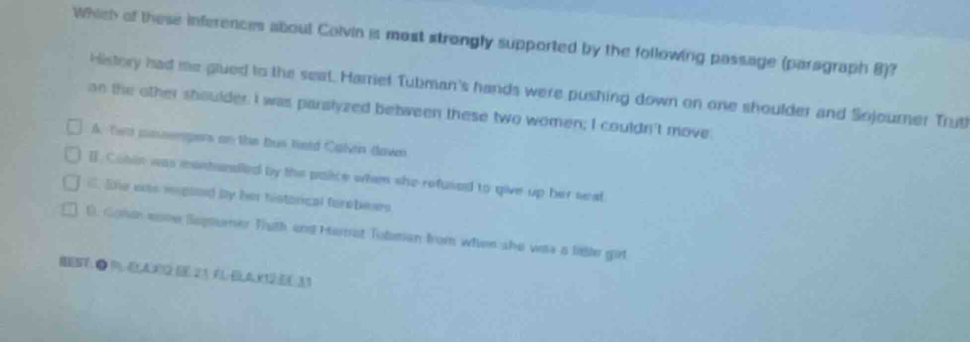 which of these inferences about calvin is most strongly supported by th…