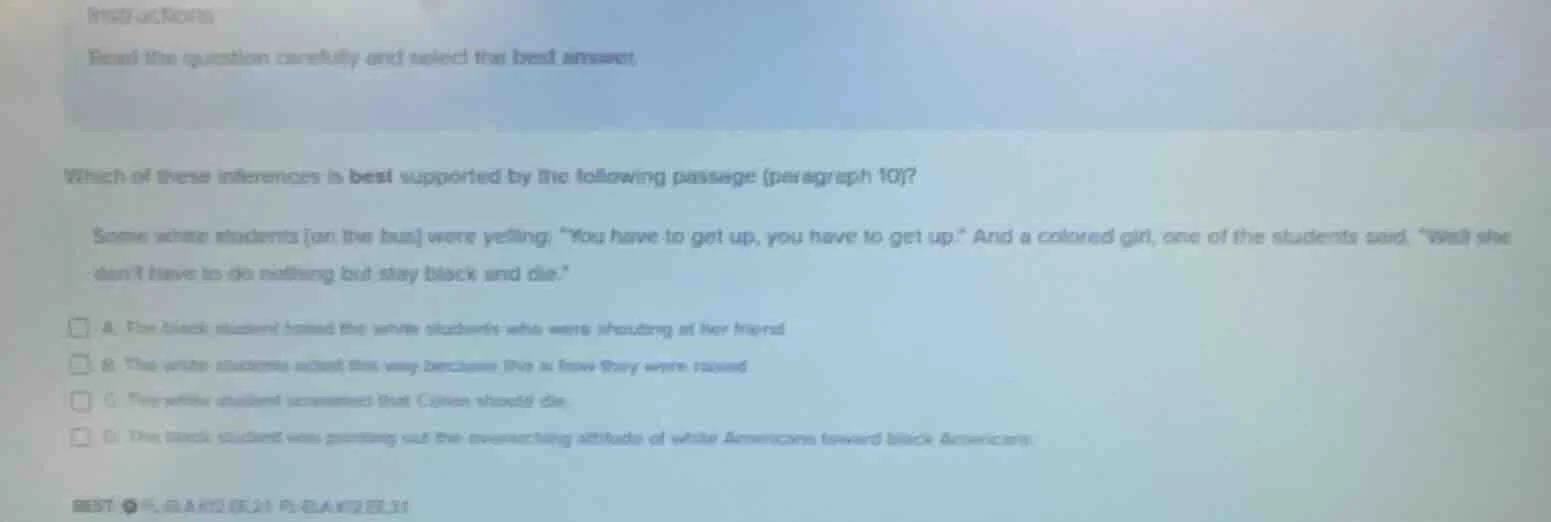 read the question carefully and select the best answer. which of these …