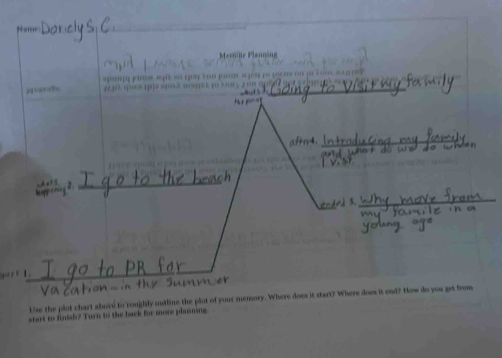 name: dorielys c. memoir planning use the plot chart above to roughly o…