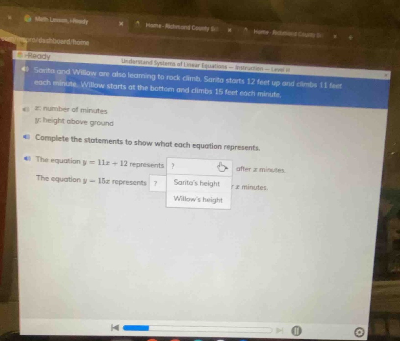 i - ready understand systems of linear equations — instruction — level …