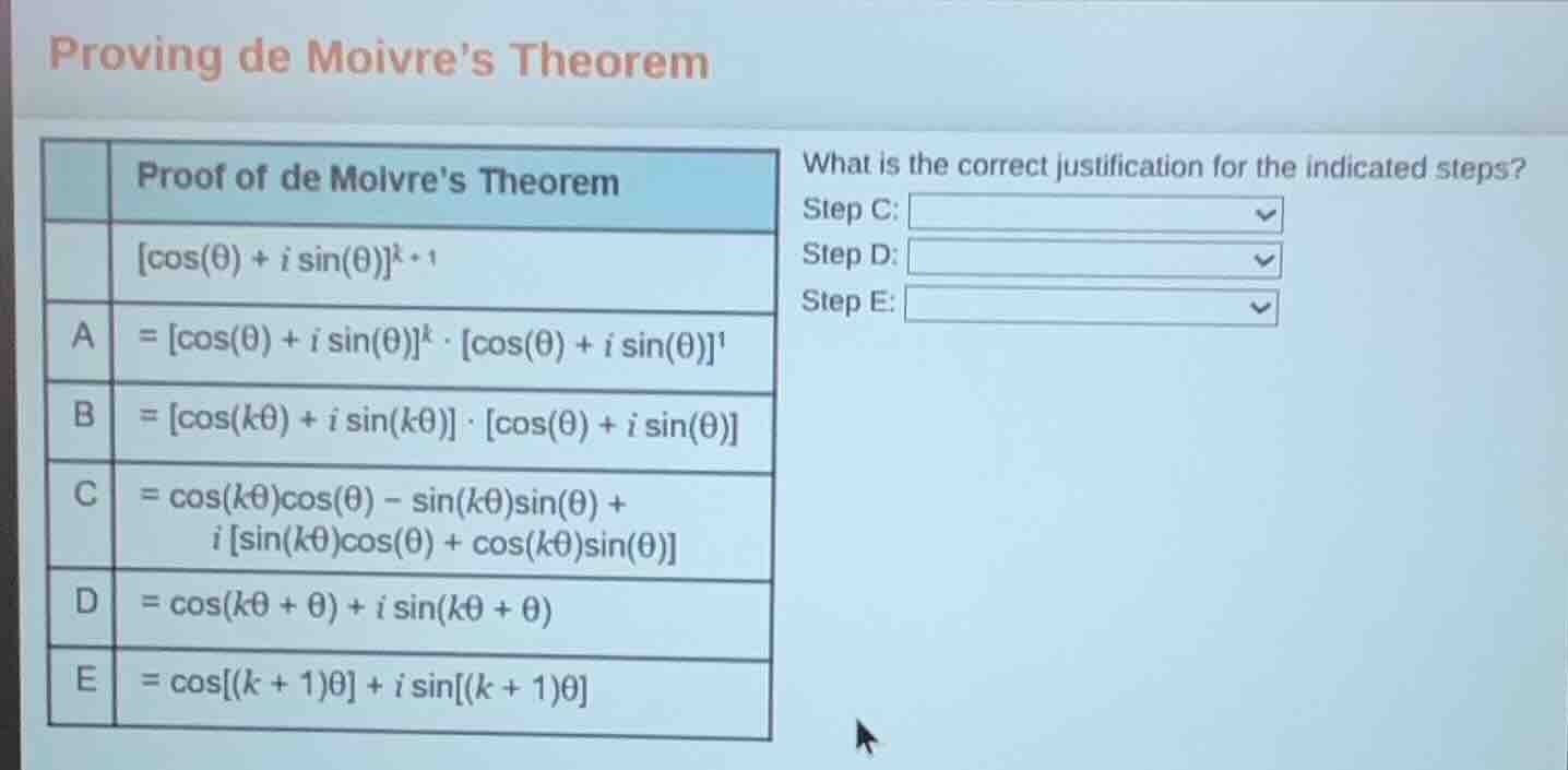 proving de moivre’s theorem proof of de moivres theorem cos(θ) + i sin(…