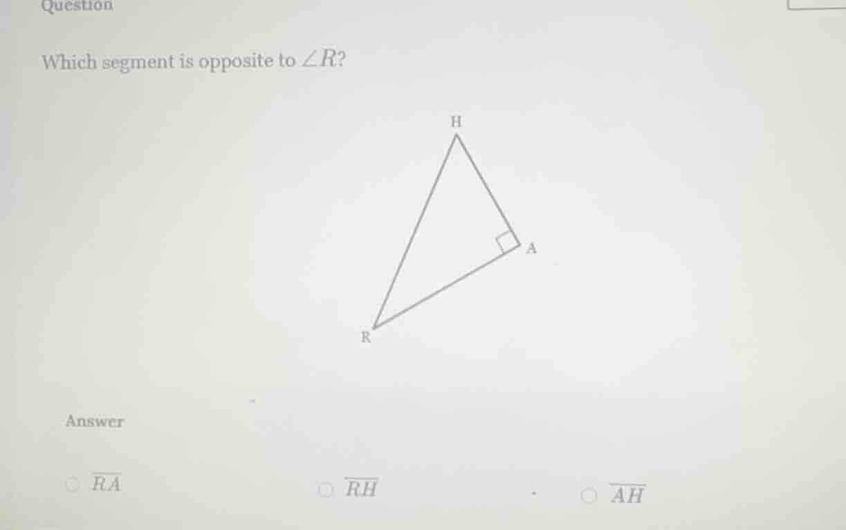 question which segment is opposite to $\\angle r$ answer $\\overline{ra…