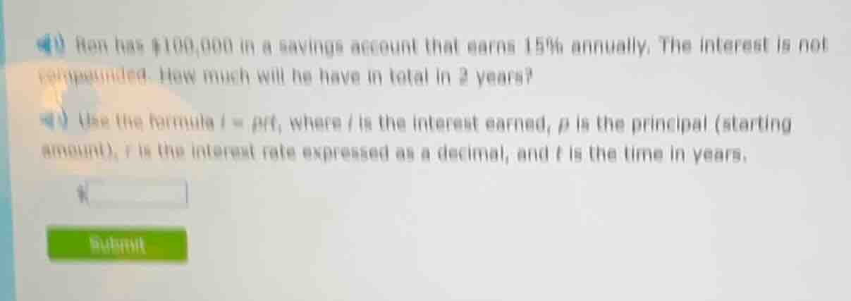 4) ron has $100,000 in a savings account that earns 15% annually. the i…