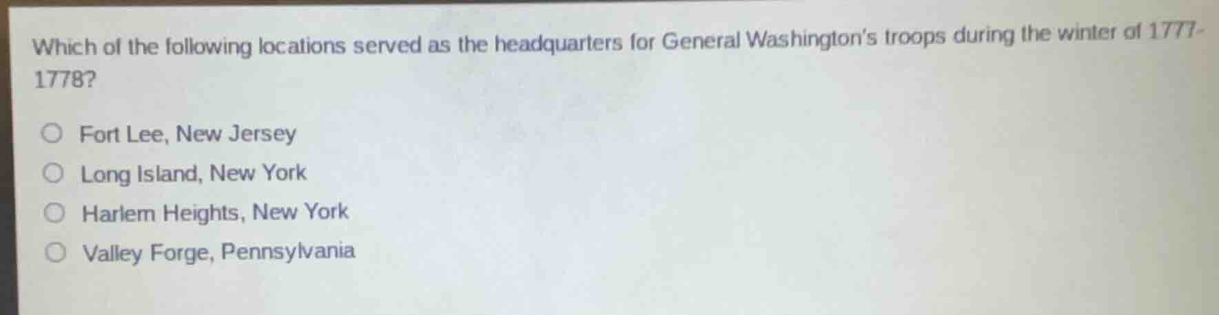 which of the following locations served as the headquarters for general…
