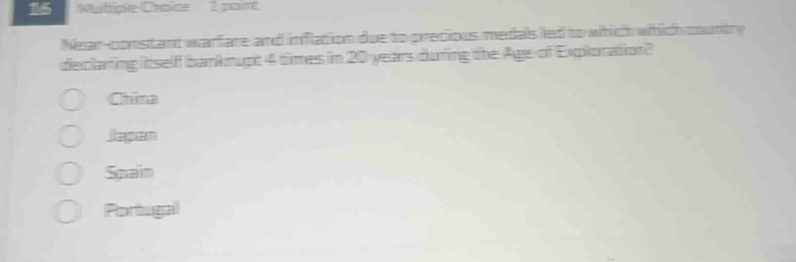 16 multiple choice 1 point near - constant warfare and inflation due to…