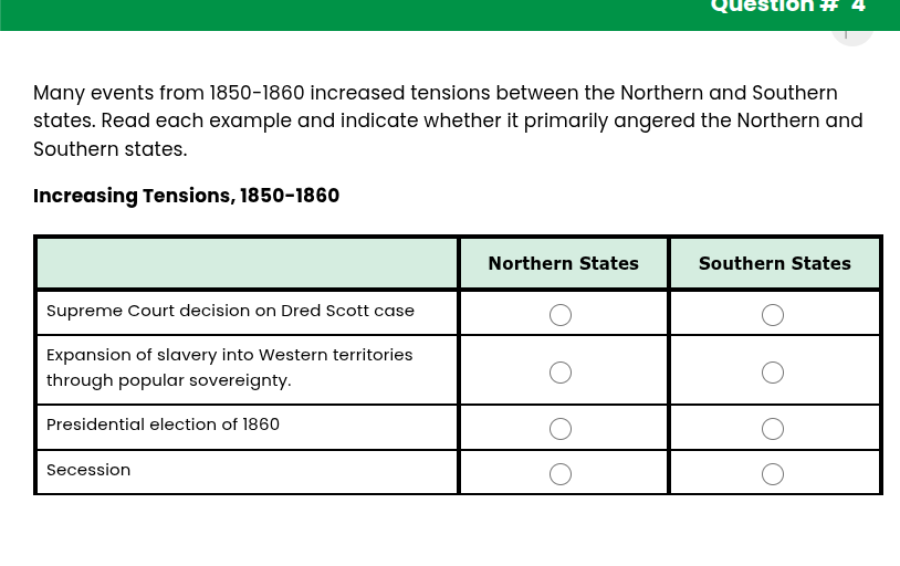 many events from 1850-1860 increased tensions between the northern and …