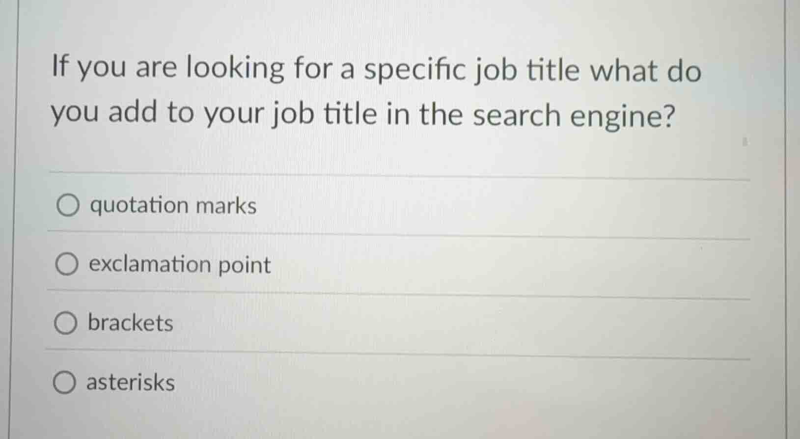 if you are looking for a specific job title what do you add to your job…