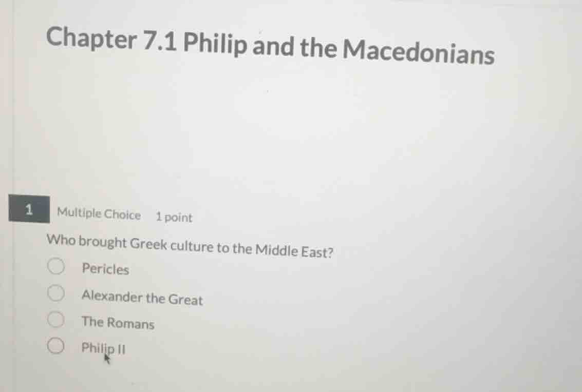 chapter 7.1 philip and the macedonians 1 multiple choice 1 point who br…