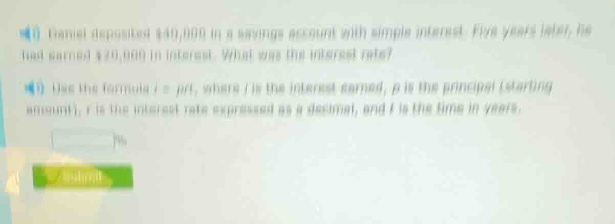 1) daniel deposited $40,000 in a savings account with simple interest. …