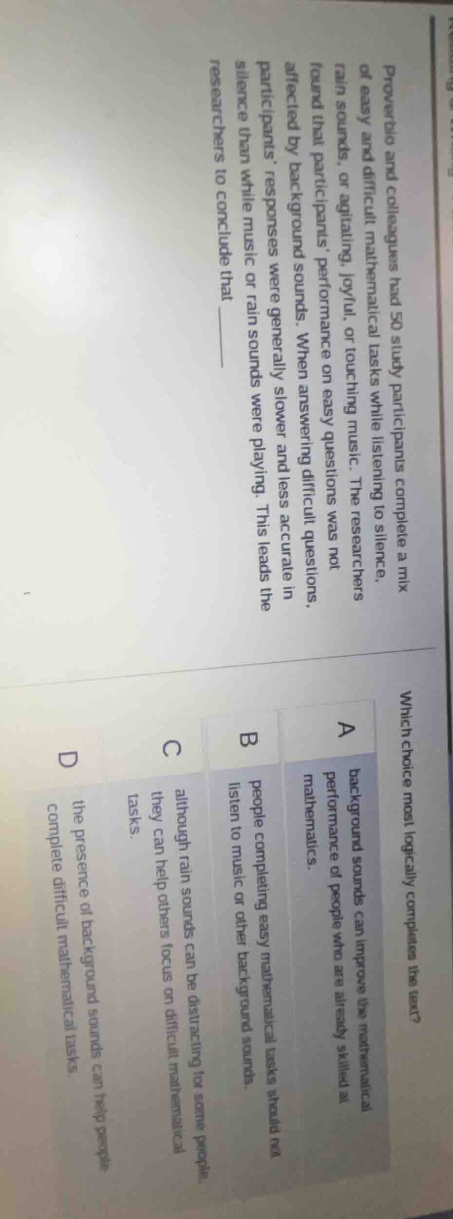 professor and colleagues had 50 study participants complete a mix of ea…