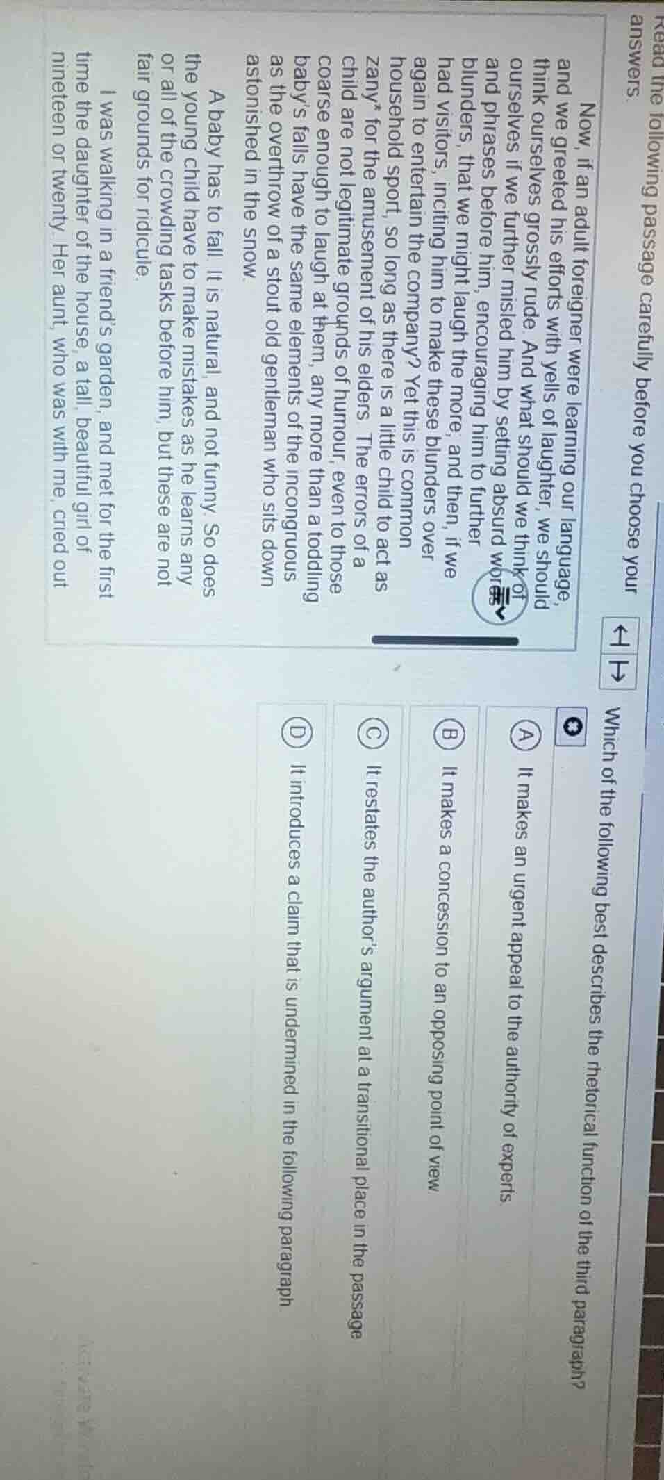 read the following passage carefully before you choose your answers. no…