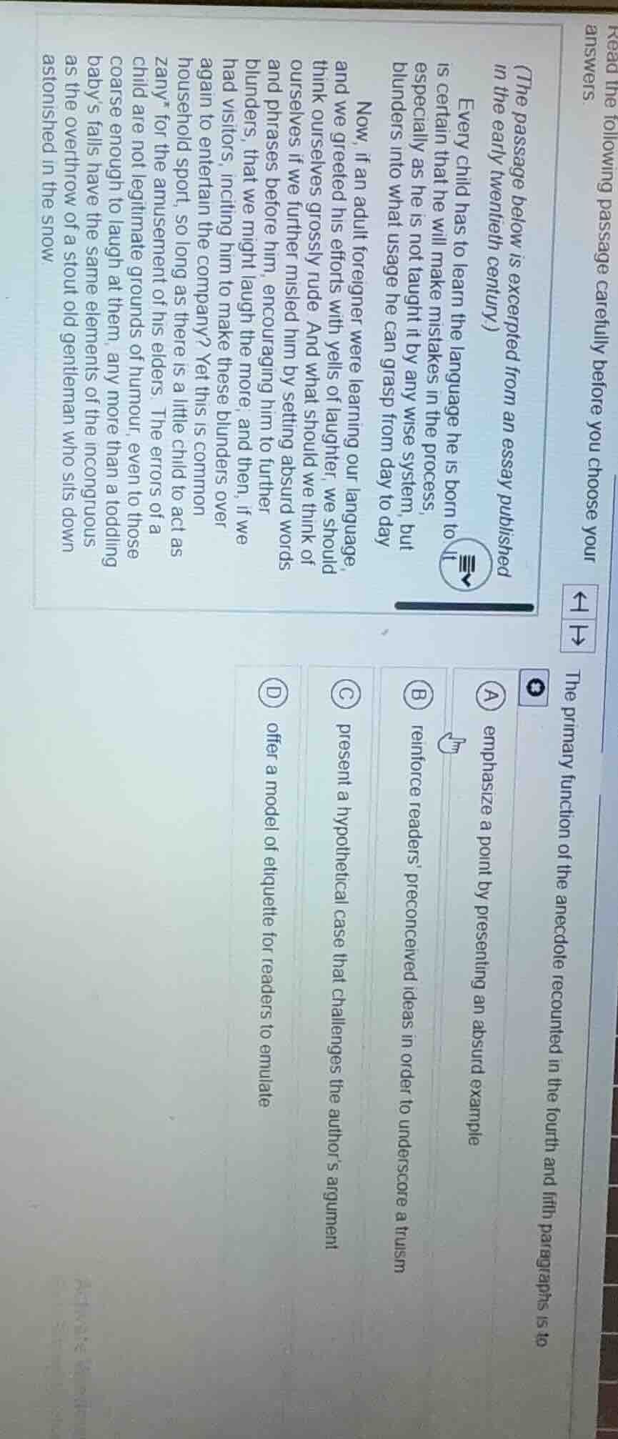 read the following passage carefully before you choose your answers. (t…