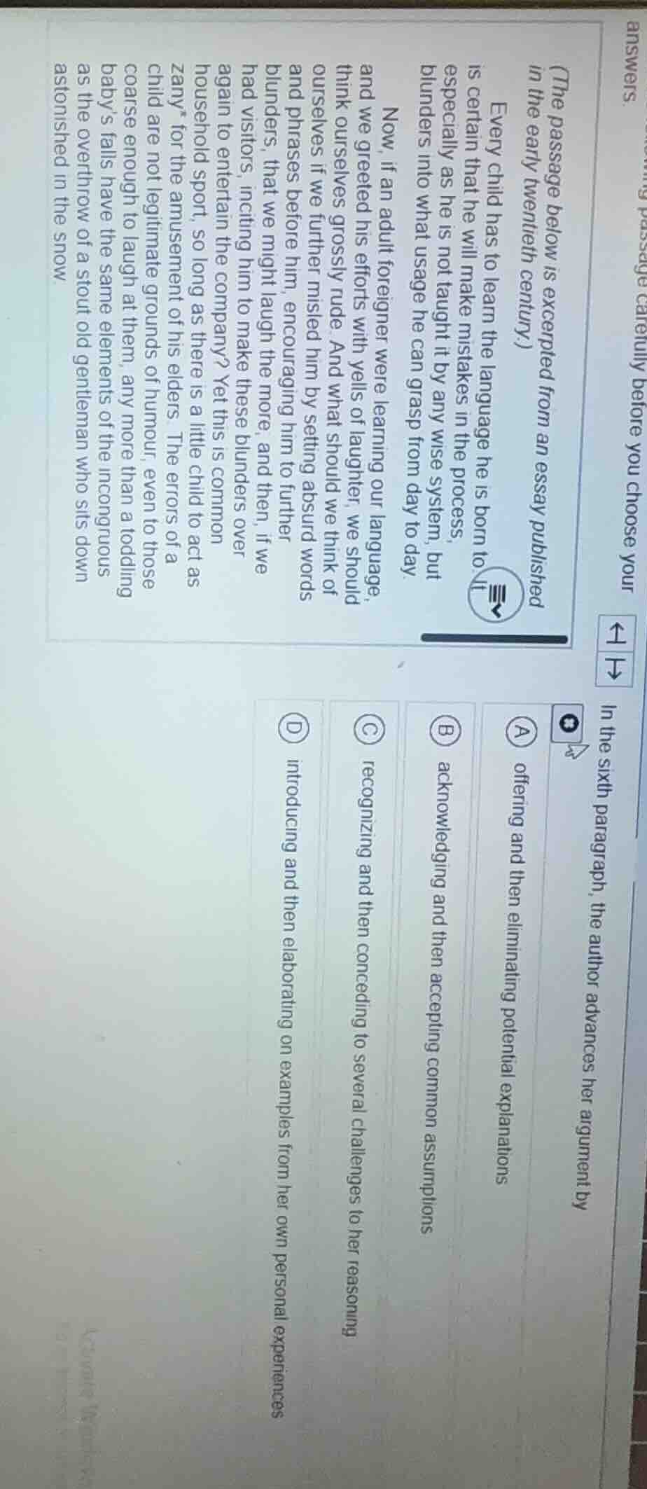 (the passage below is excerpted from an essay published in the early tw…