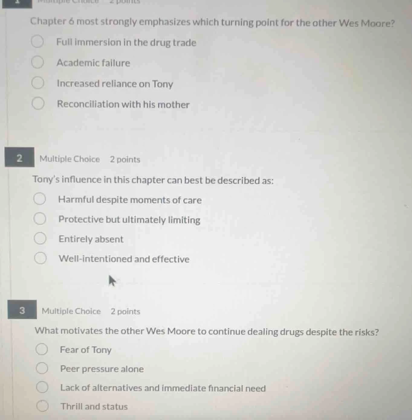 1 multiple choice 2 points chapter 6 most strongly emphasizes which tur…