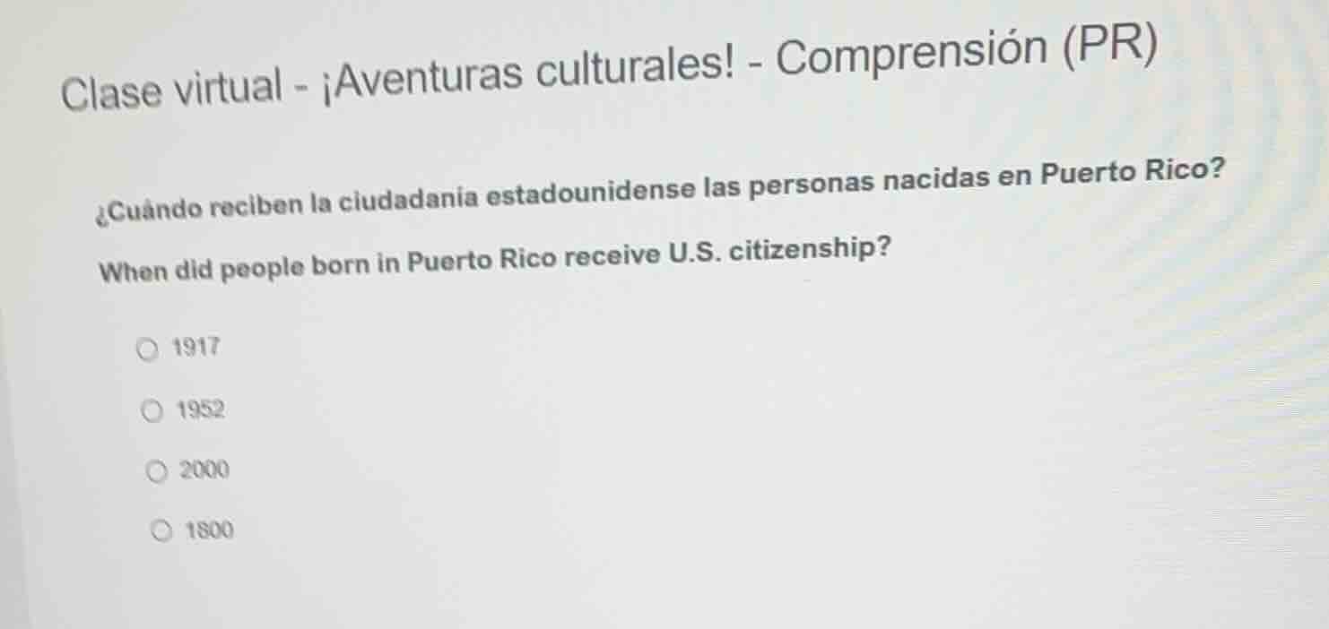 clase virtual - ¡aventuras culturales! - comprensión (pr) ¿cuándo recib…