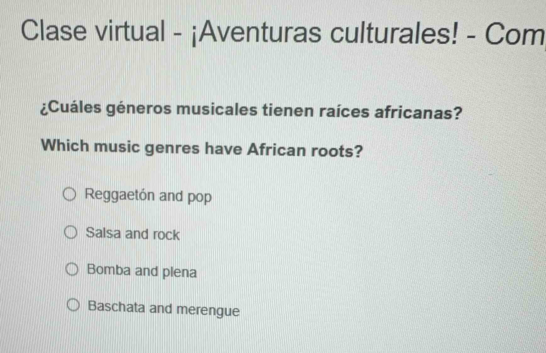 clase virtual - ¡aventuras culturales! - com ¿cuáles géneros musicales …
