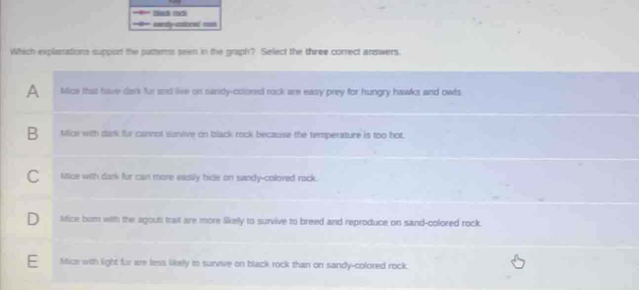 which explanations support the pattern seen in the graph? select the th…